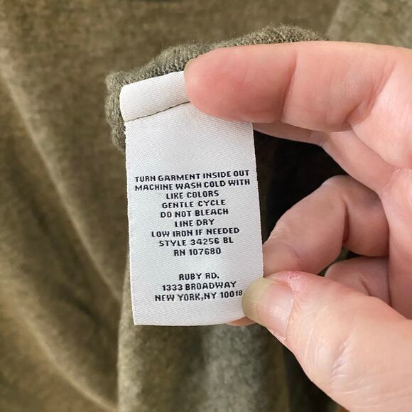 Ruby Rd. Woman 1X Green Cowl Neck Button Pullover Knit Top NWT cozy comfy autumn - Picture 5 of 8